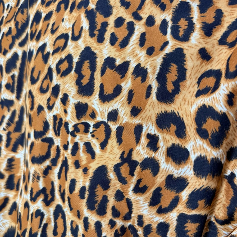 Y2K Leopard Cropped Puffer Jacket S Indie Sleaze Mobwife Apres Ski - Picture 8 of 11